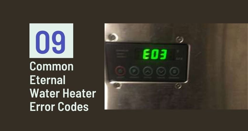 eternal water heater error codes