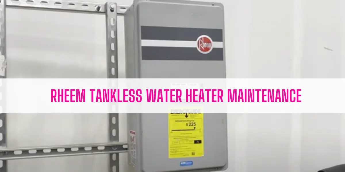 Rheem Tankless Water Heater Maintenance