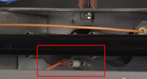 This is where the flame sensor located