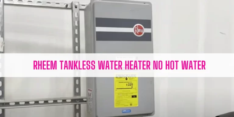 Rheem Tankless Water Heater No Hot Water