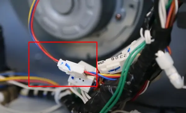 Disconnect the fan connector