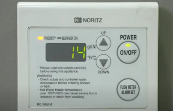 Noritz Tankless Water Heater Error Code 14