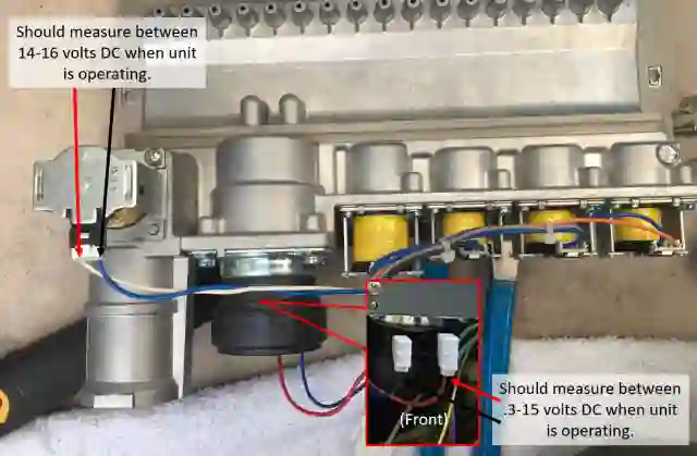 testing the gas valve and solenoids