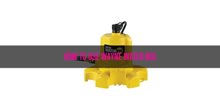 How To Use Wayne Water Bug? [5 Easy Steps] 