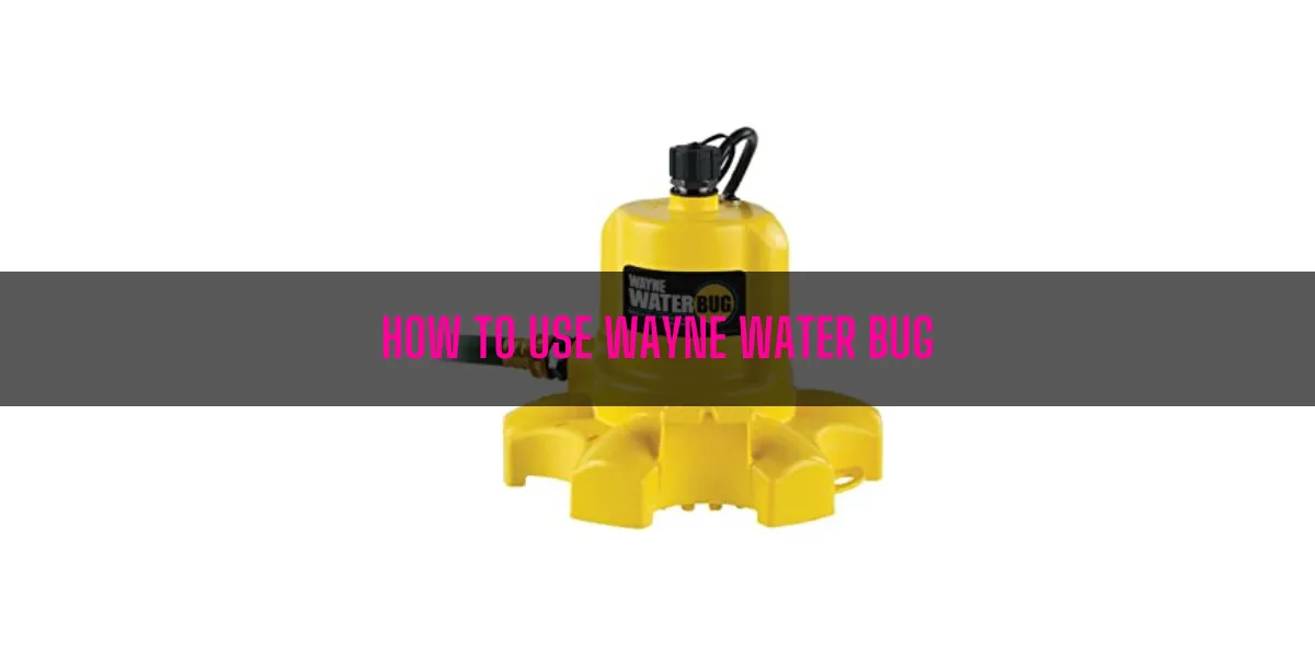 How To Use Wayne Water Bug