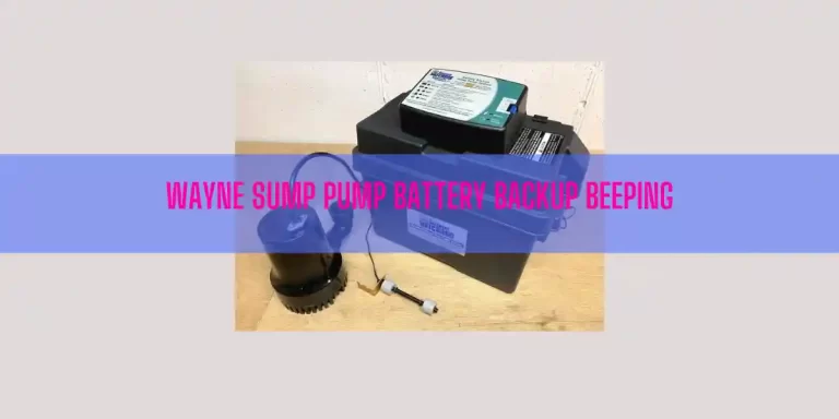 Wayne Sump Pump Battery Backup Beeping