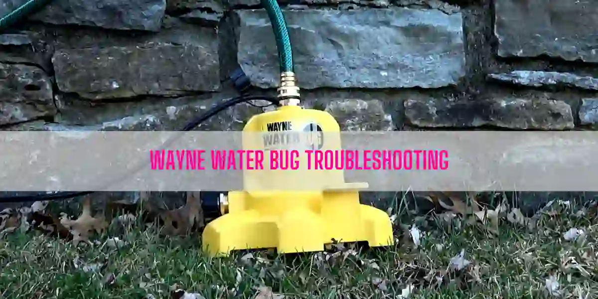 Wayne Water Bug Troubleshooting