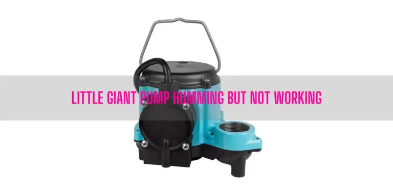 Little Giant Pump Humming But Not Working