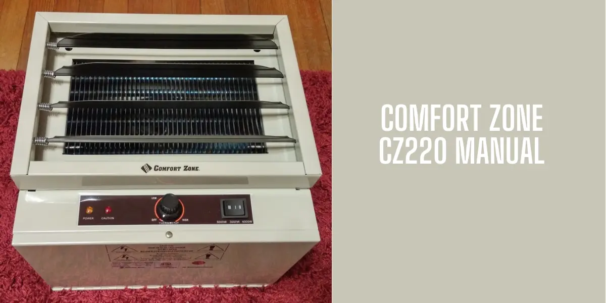 Comfort Zone CZ220 Manual