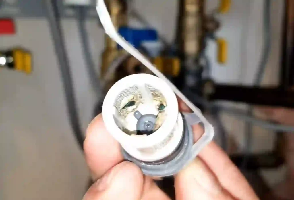 How the dirty cold inlet filter looks like