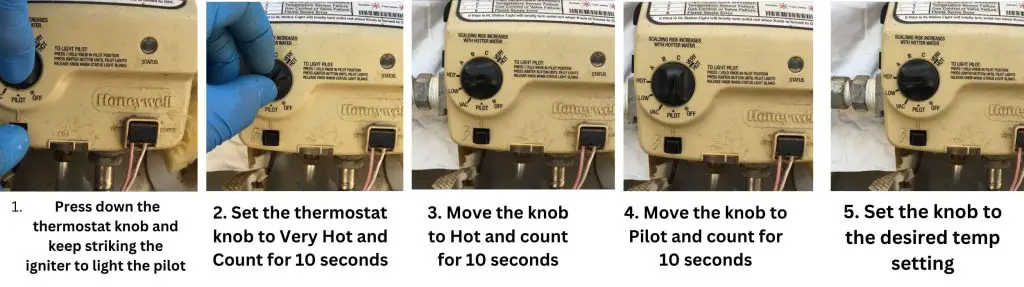How to reset gas control valve on a gas water heater
