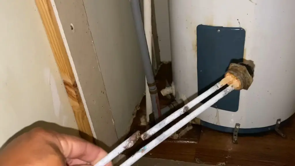 Rusted water heater heating element