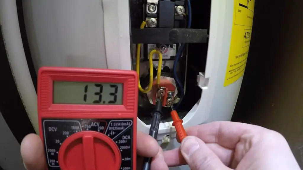 Testing a water heater heating element