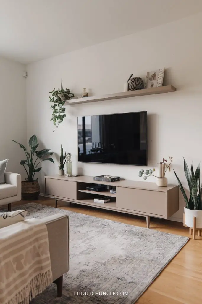 Living Room Ideas Centered TV Setup 