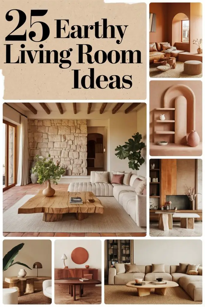 25 Earthy Living Room Ideas 