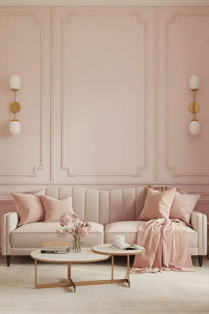 Blush Pink Walls for Soft Sophistication