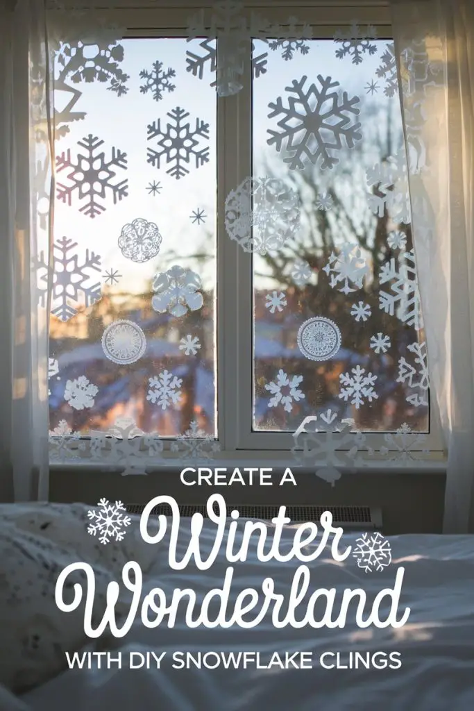 DIY Snowflake Window Clings