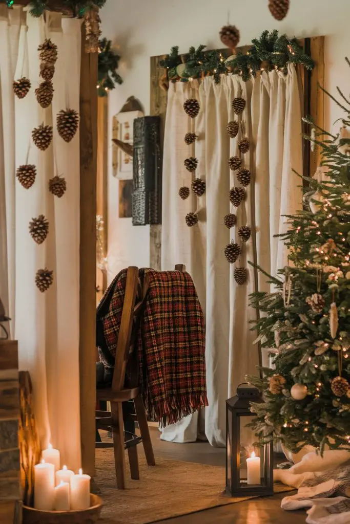 Hanging Pinecone Ornaments