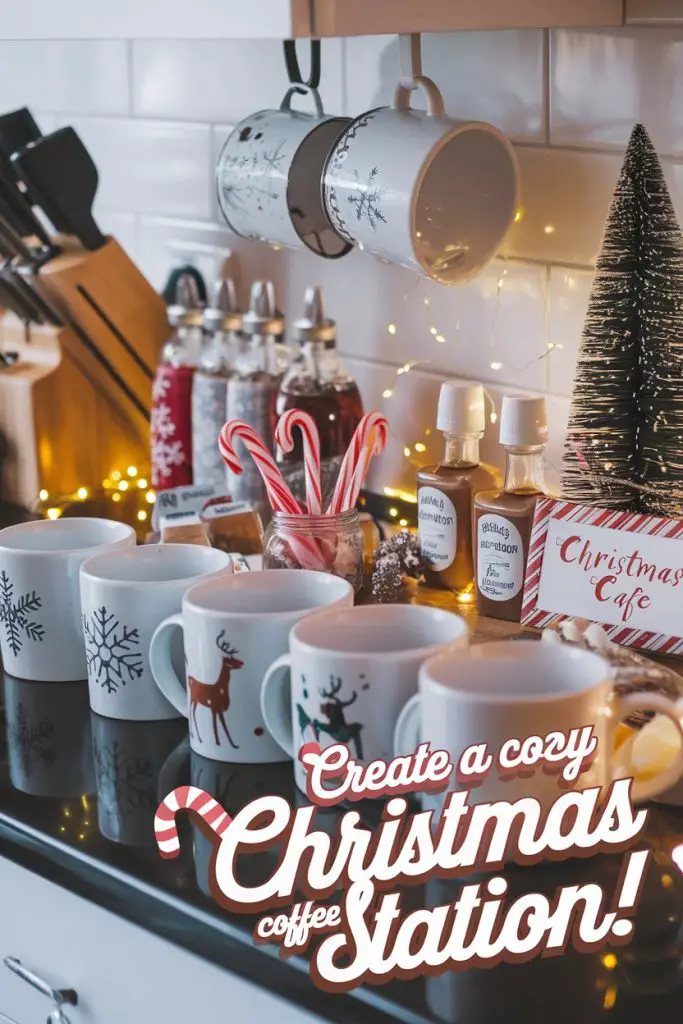 Holiday-Themed Coffee Station