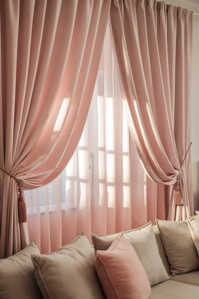 Pink Curtains for a Soft, Romantic Glow