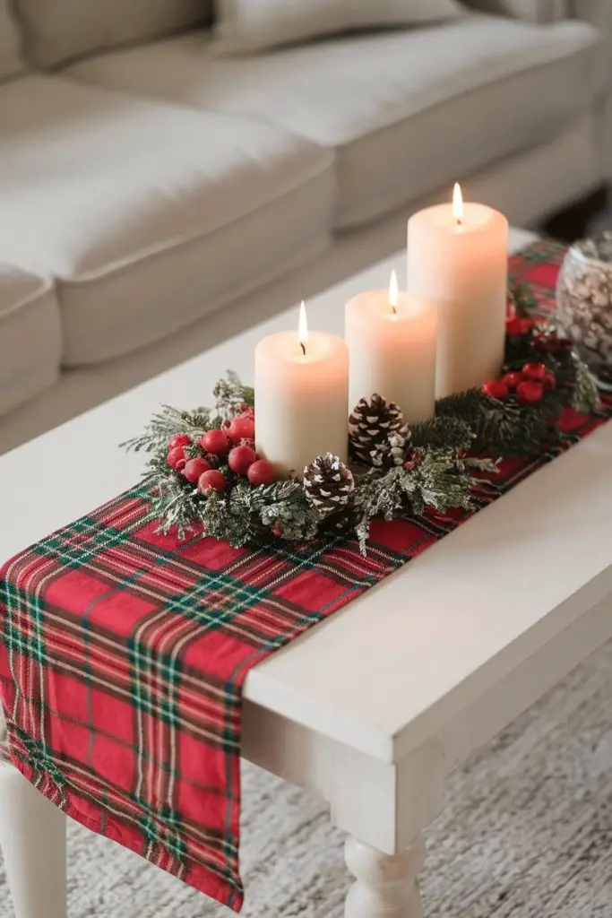 Plaid or Holiday-Patterned Table Runner