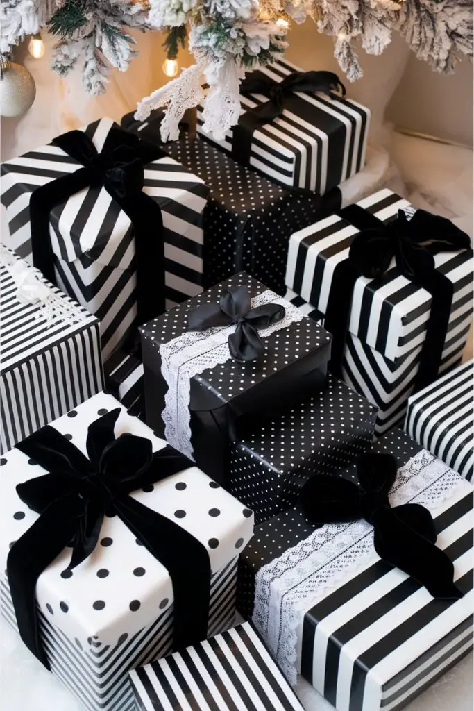 Black and White Gift Wrapping