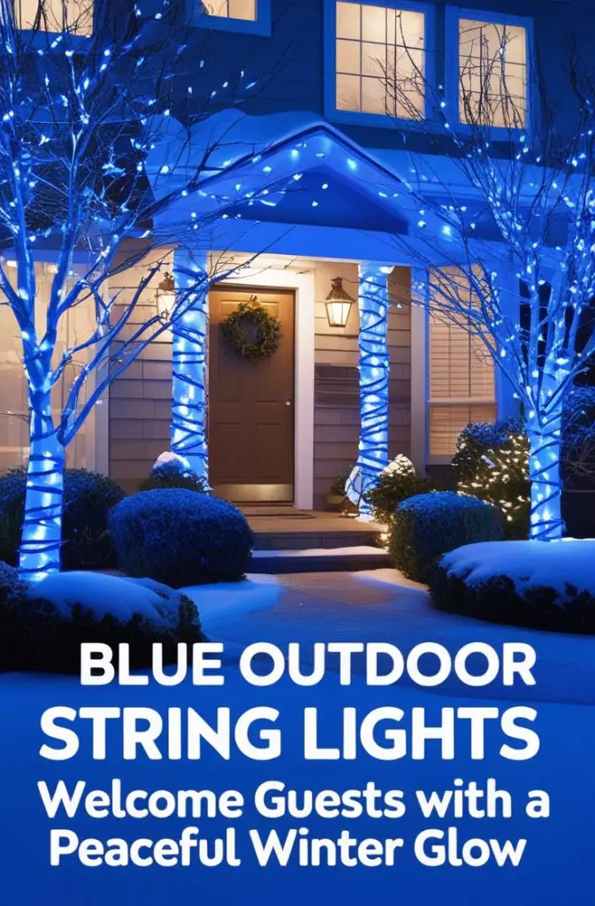 Blue Outdoor String Lights