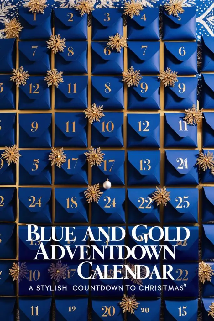 Blue and Gold Advent Calendar