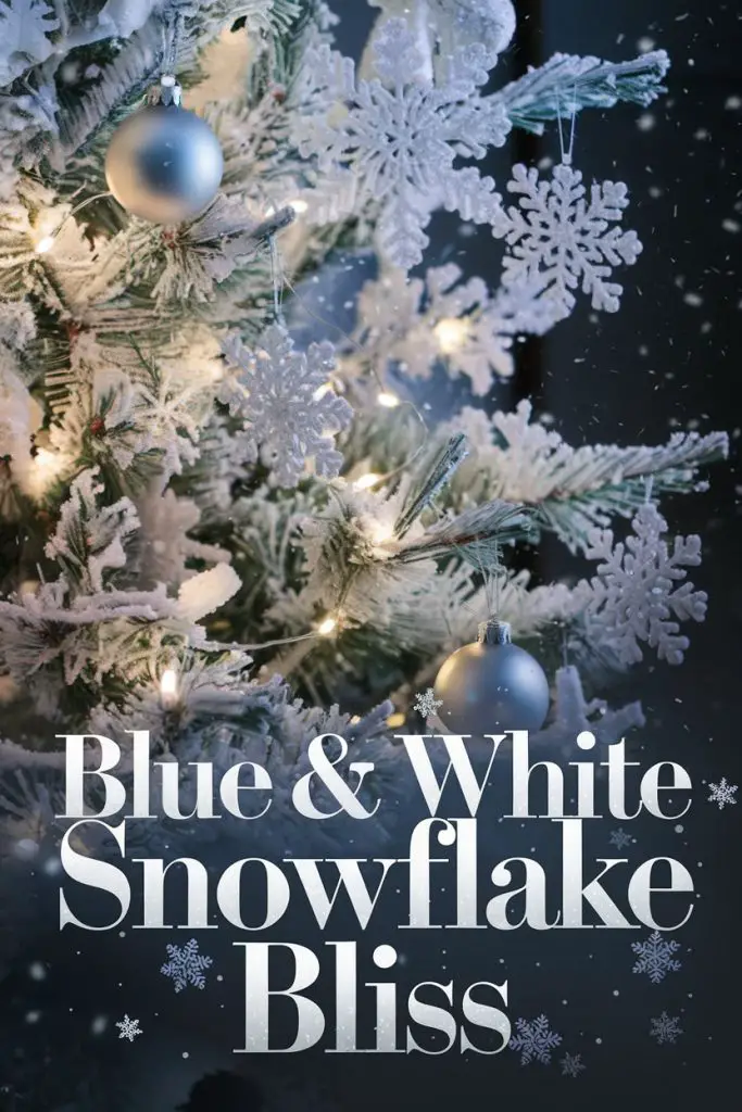 Blue and White Snowflake Bliss