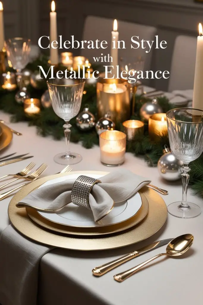 Chic Table Settings with Metallics