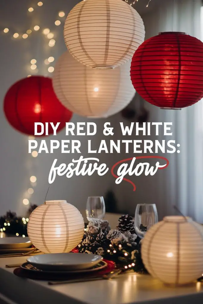 DIY Red and White Paper Lanterns