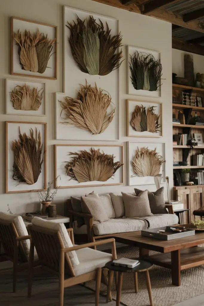 Dried Wild Grass Gallery Wall