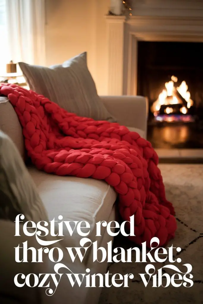 Festive Red Throw Blanket