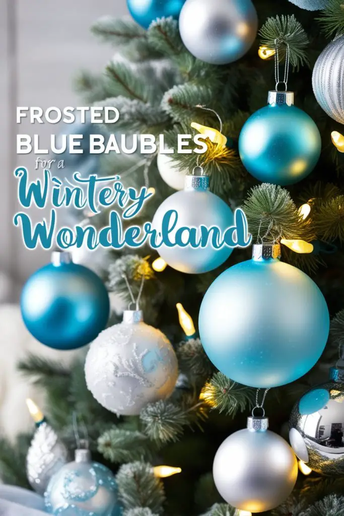 Frosted Blue Baubles for a Frosty Glow