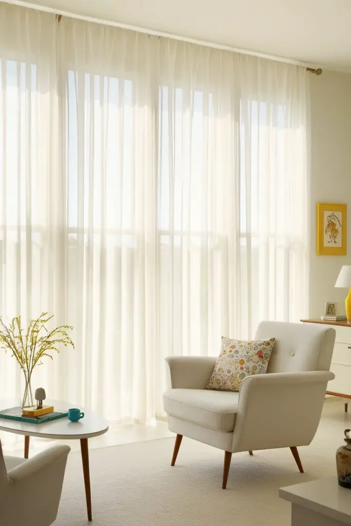 Hang Sheer Curtains for an Airy Feel