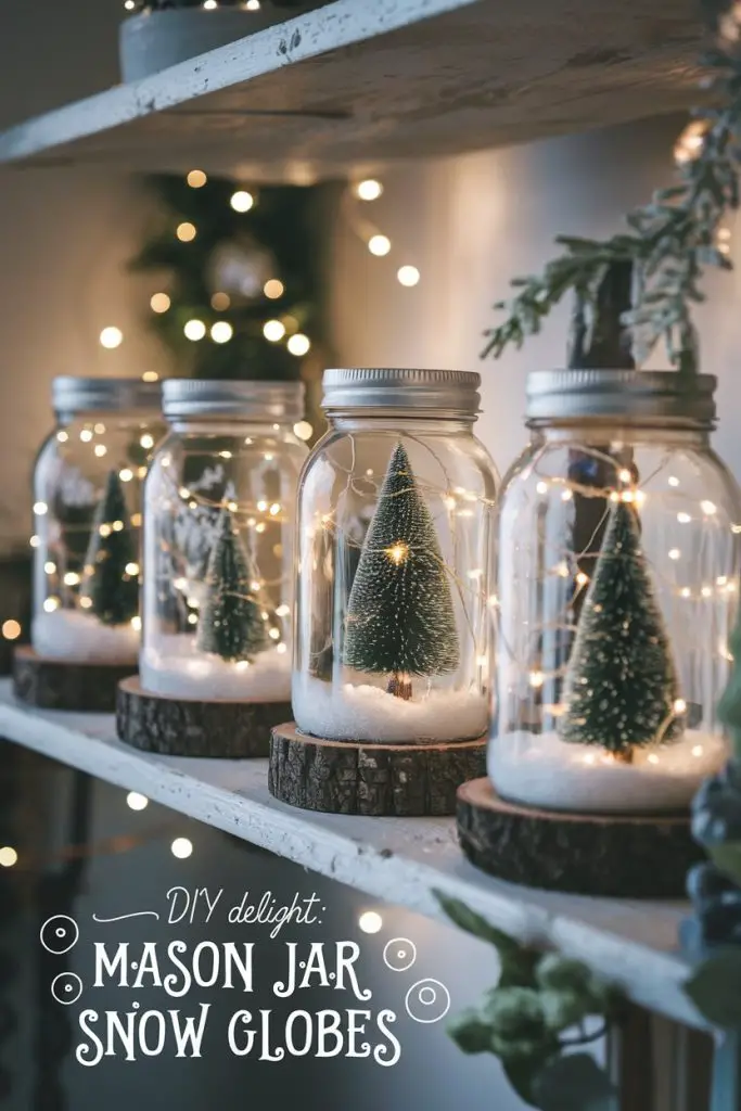 Mason Jar Snow Globes