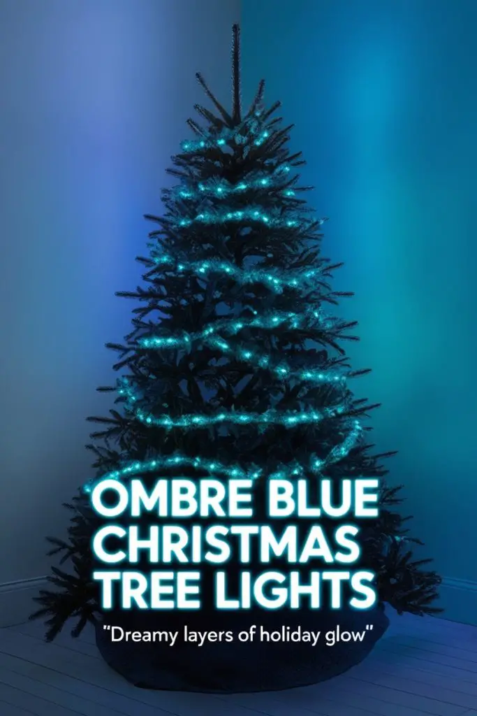 Ombre Blue Christmas Tree Lights