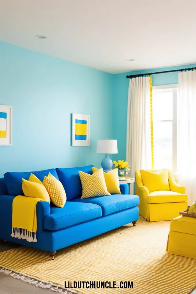 Playful Yellow and Blue Combo