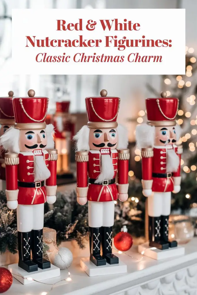 Red and White Nutcracker Figurines