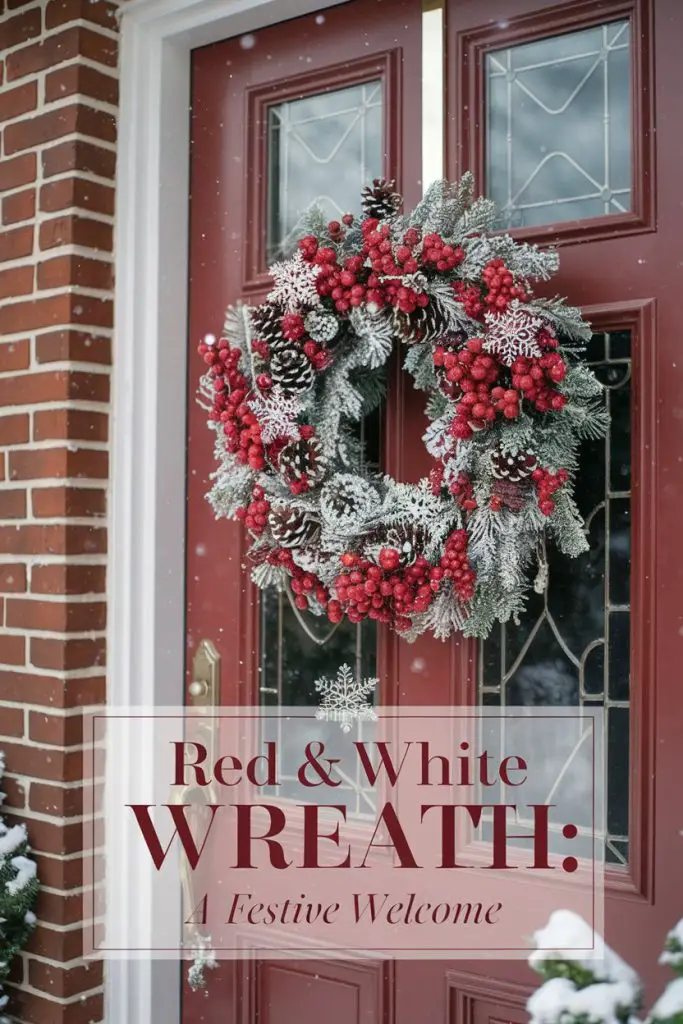 Red and White Wreath