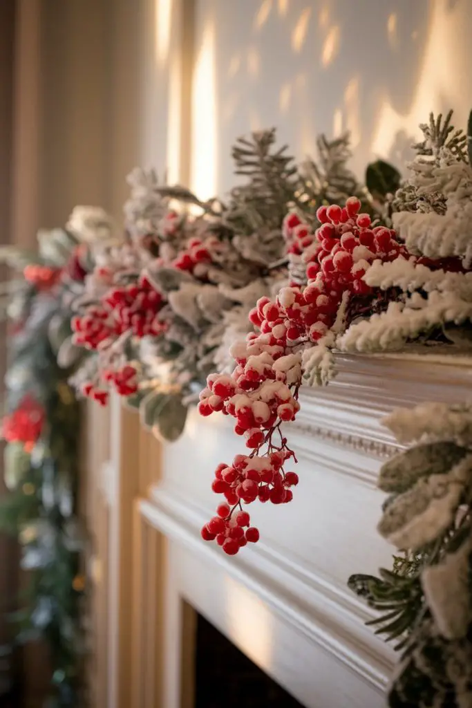 Snowy Red Berries Garland