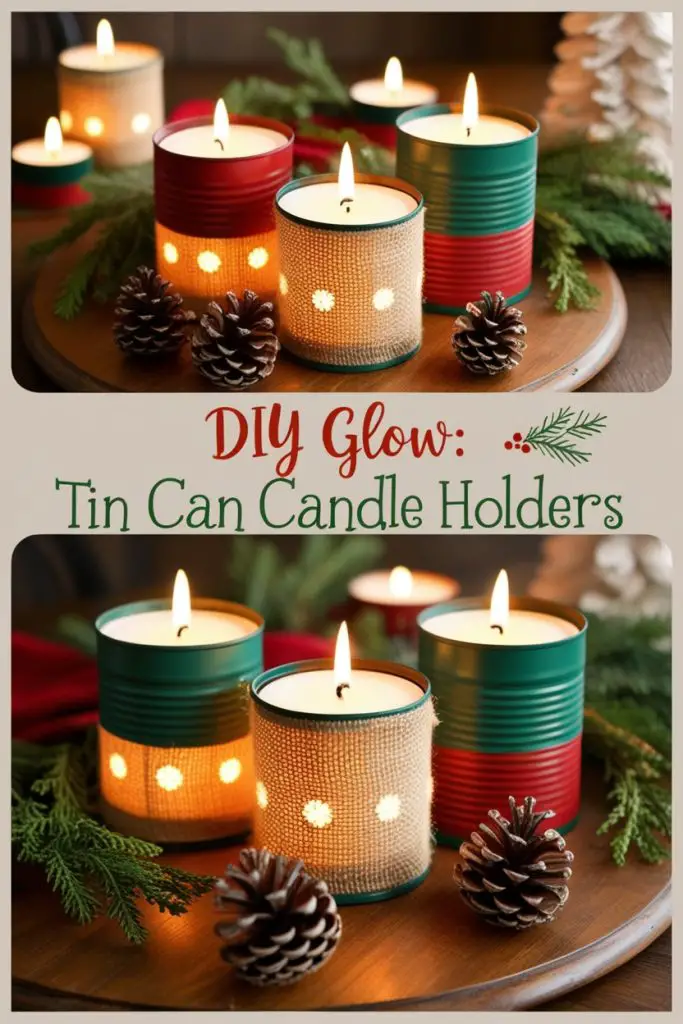 Tin Can Candle Holders