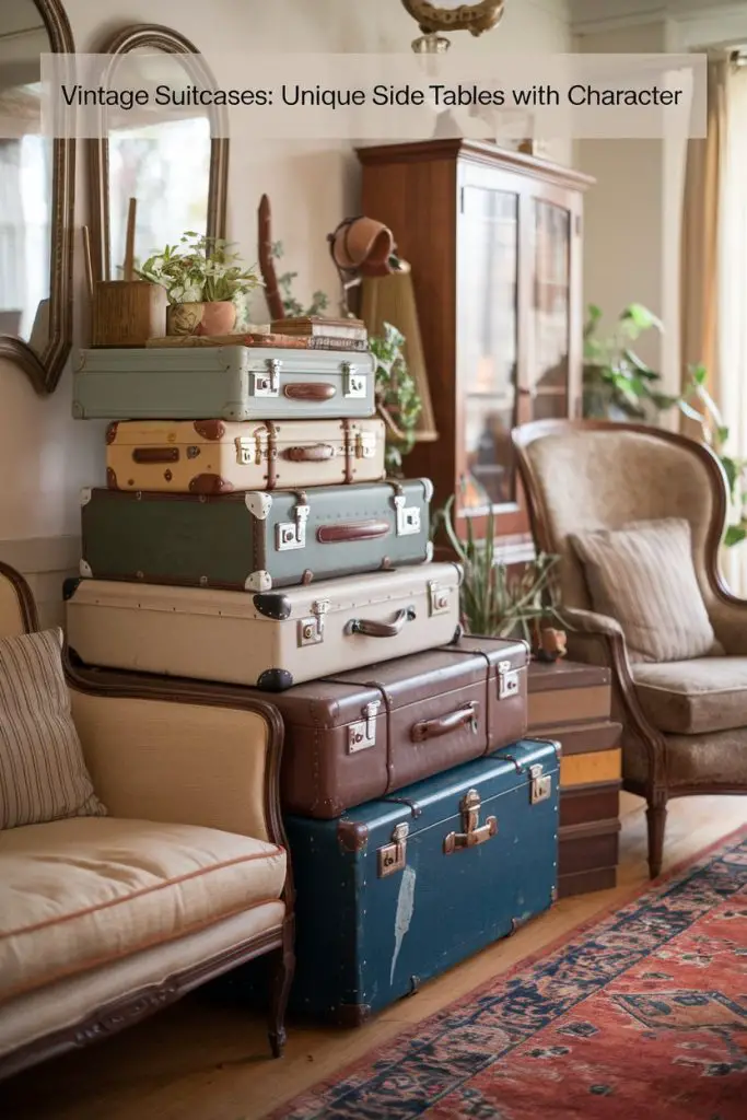 Vintage Suitcases as Side Tables