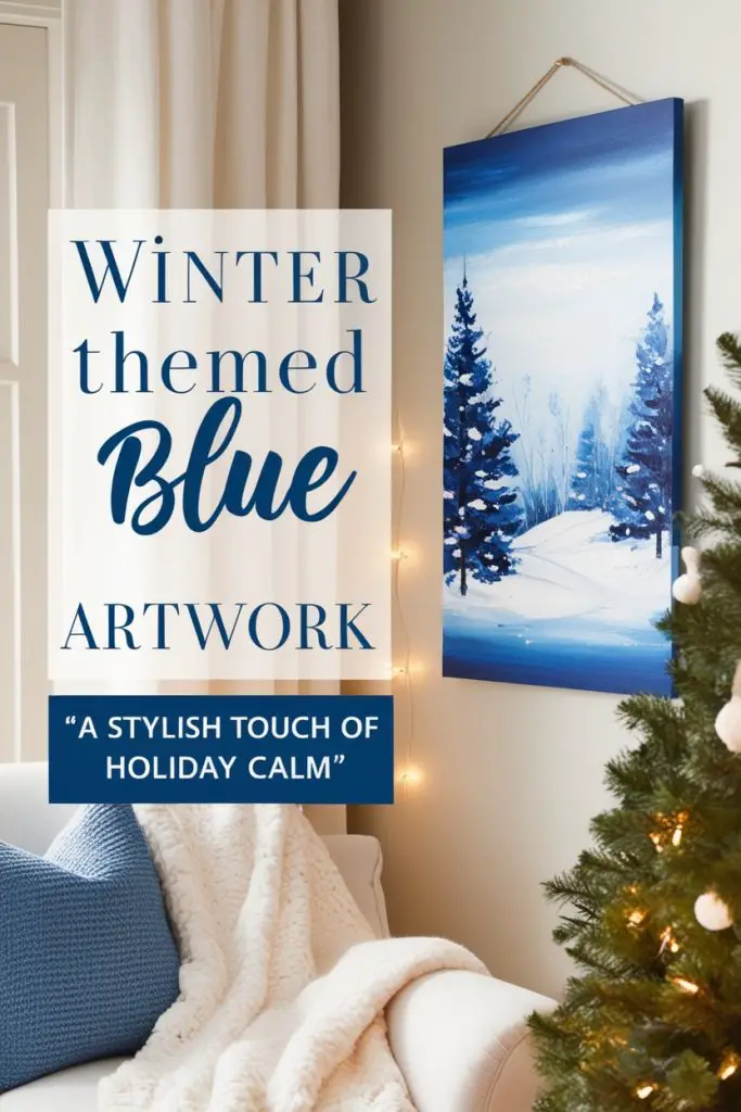 Winter-Themed Blue Artwork