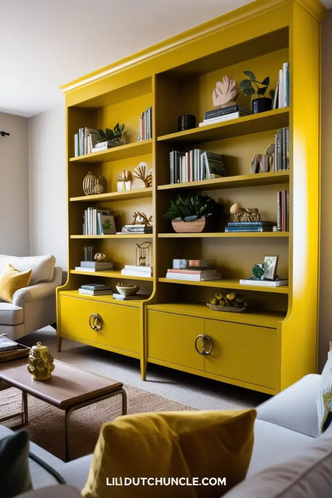 Yellow Bookshelf or Cabinet