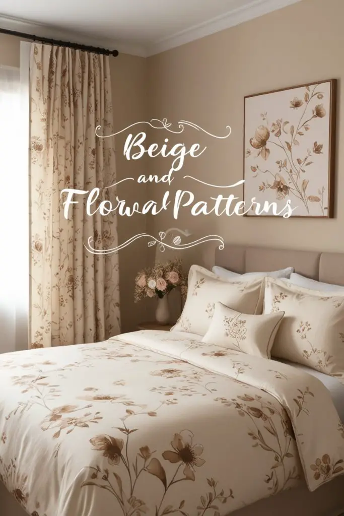 Beige and Brown Floral Patterns