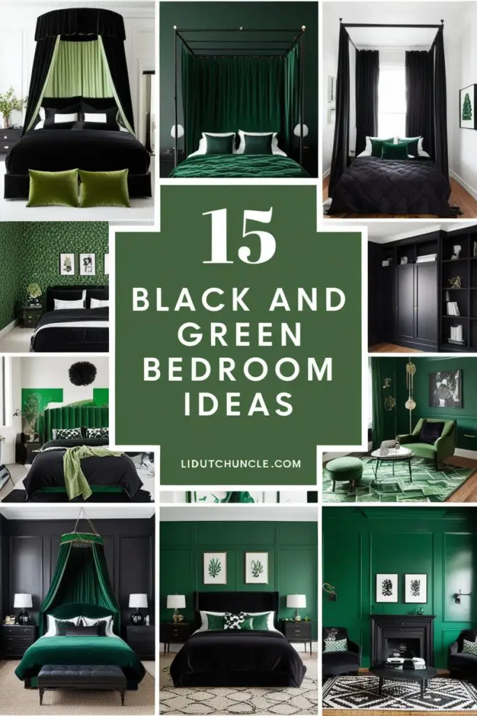 Black and Green Bedroom Ideas