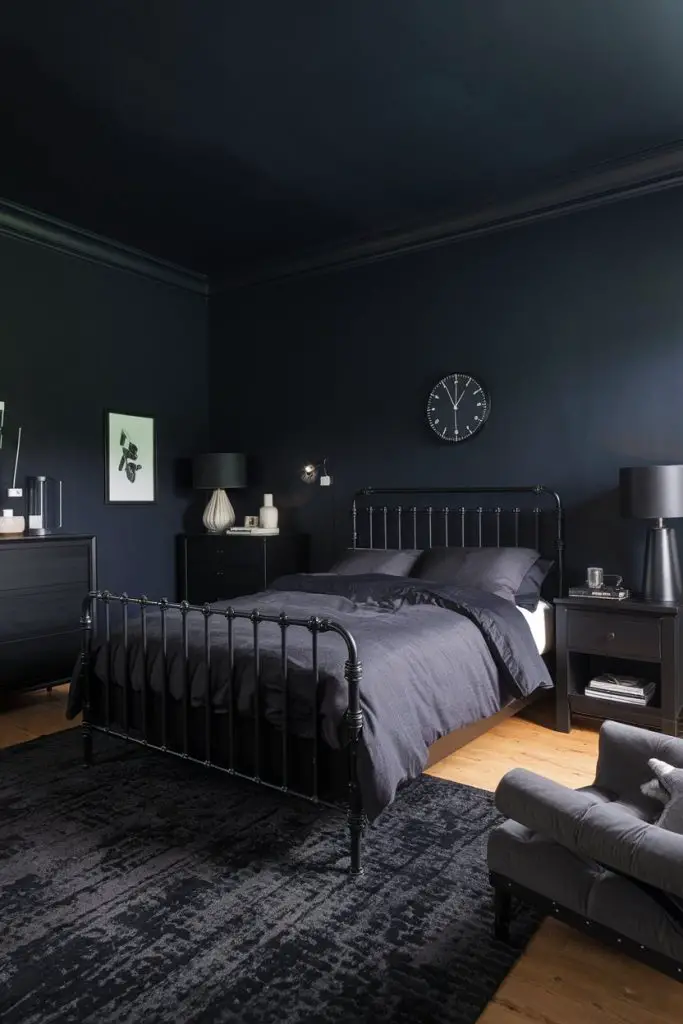 Bring Drama with Dark Walls and Black Furniture