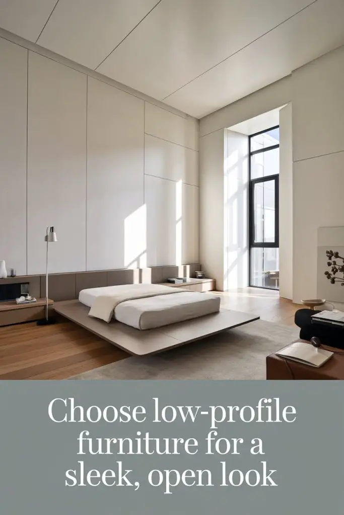 Choose Low-Profile Furniture