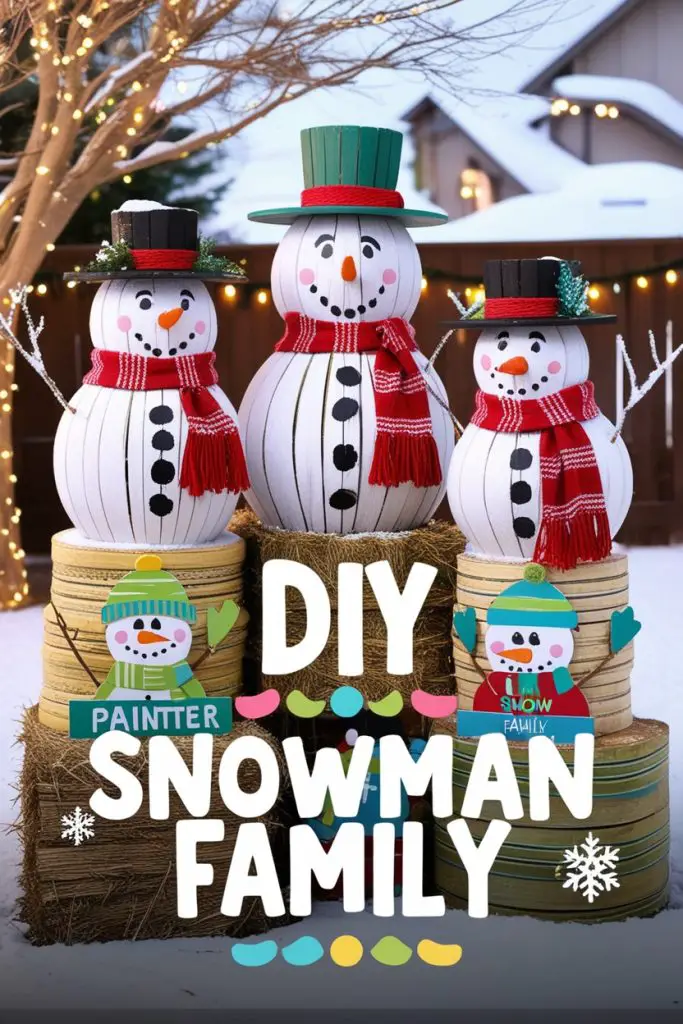 DIY Snowman Family